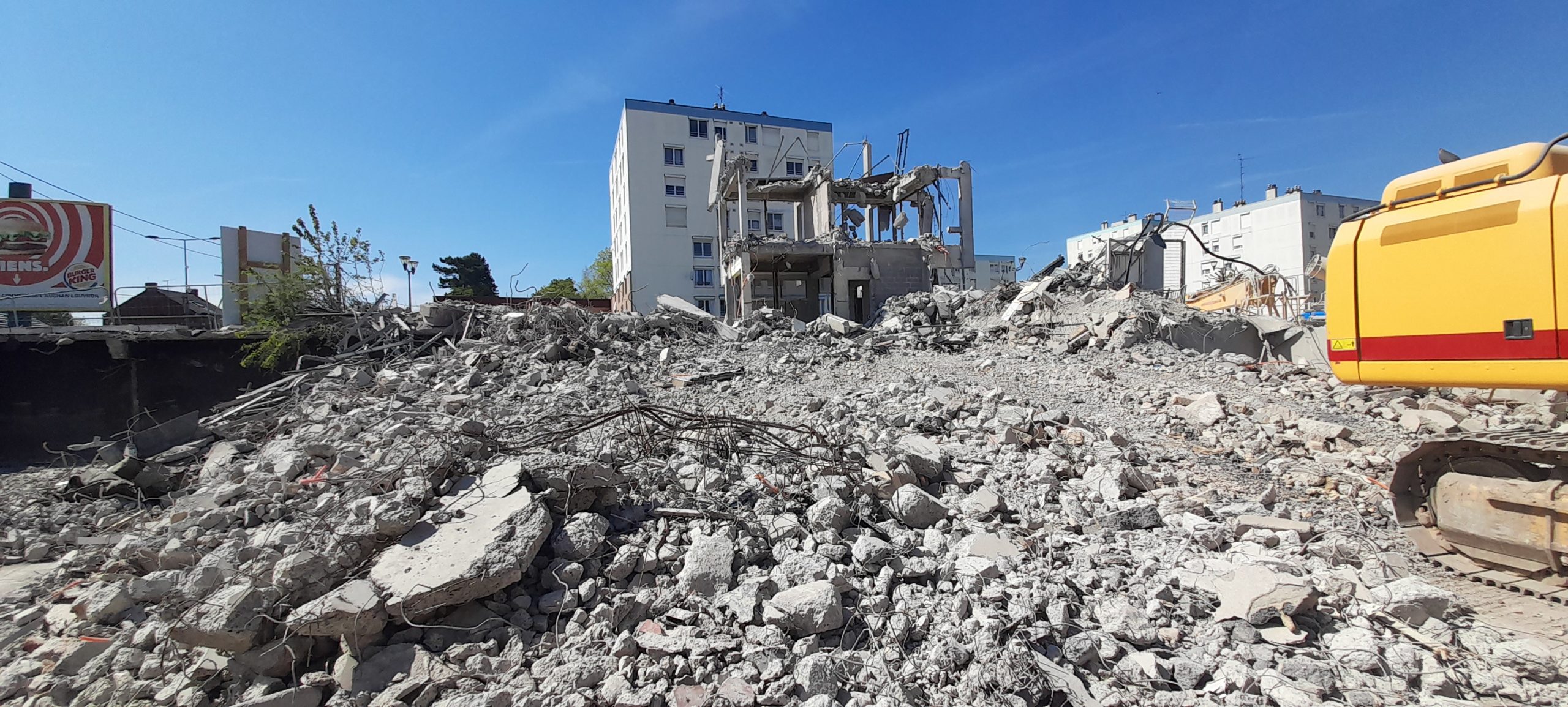 Chantier de démolition du bâtiment de l’INSTEP à Maubeuge